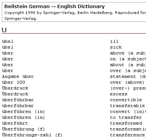 Dictionary german to english