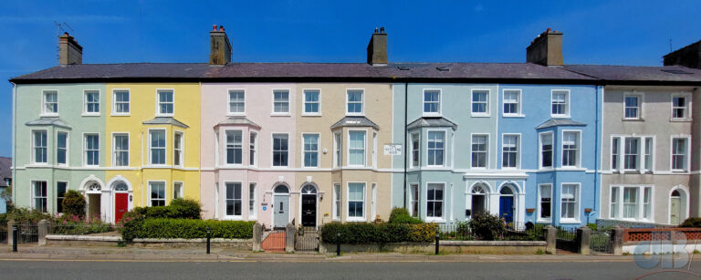 The pastel houses of The West End (1869), Beaumaris, Anglesey