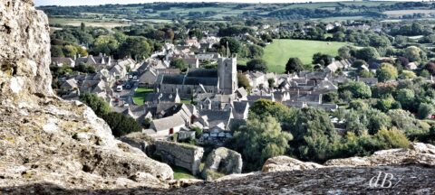 View of Corfe from Corfe Castle
