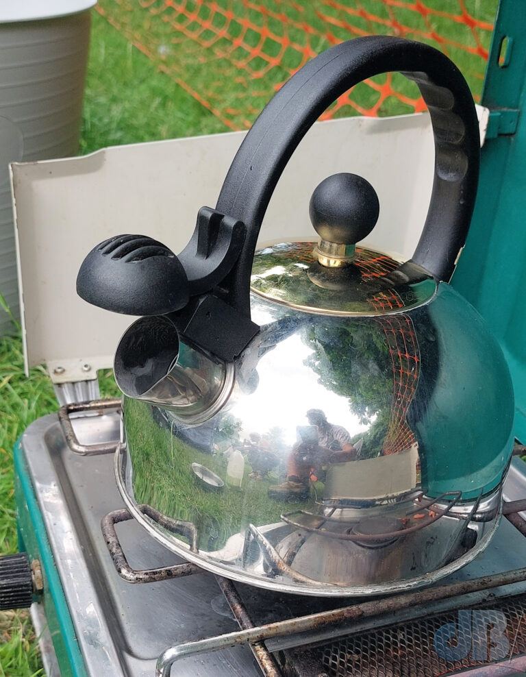 Camping kettle courtesy of Liz