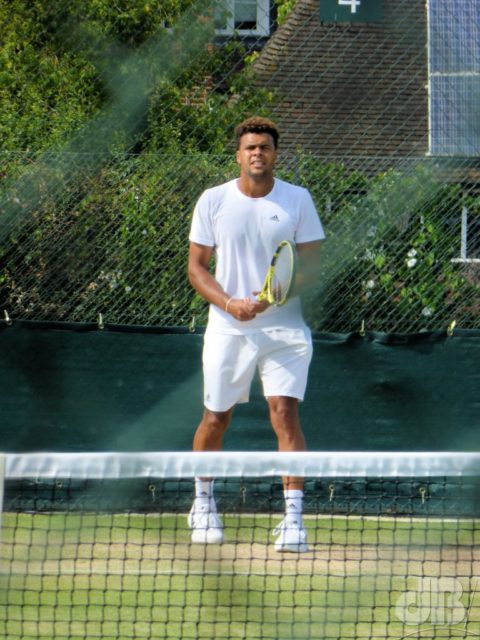 Wimbledon practice courts with Jo-Wilfried Tsonga