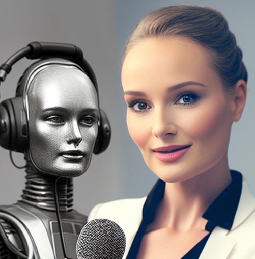 MidJourney image generated to allude to a robot interviewing someone