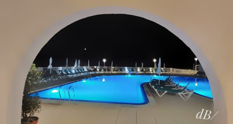 Poolside by moonlight